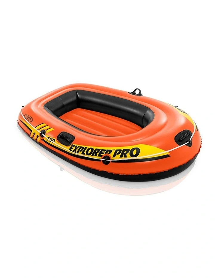 Intex Explorer Pro 100 Inflatable Boat Orange With Oar Locks image 1