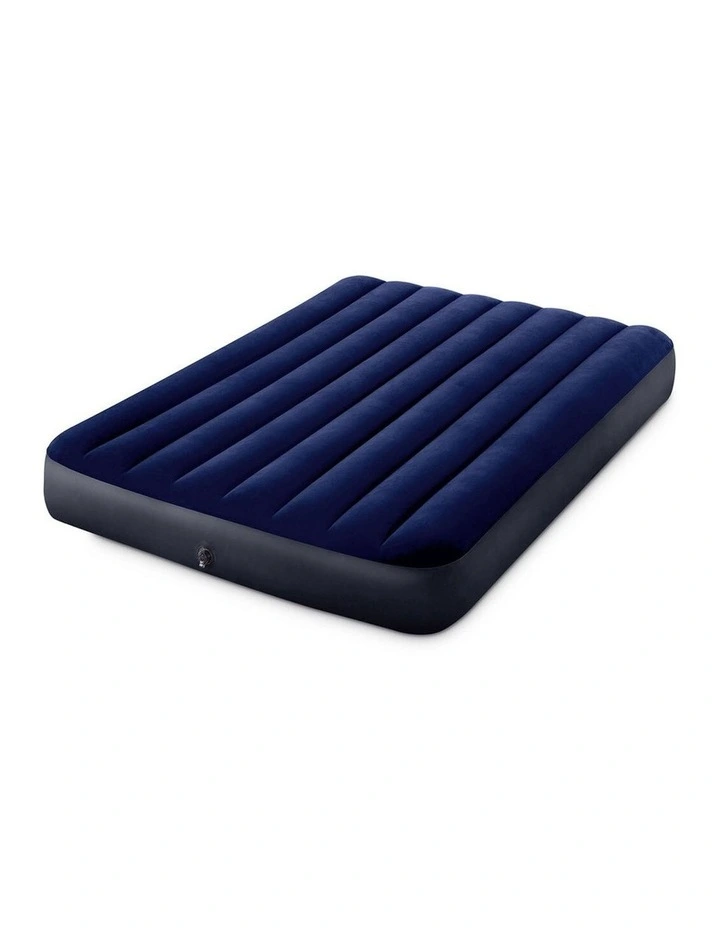 Intex Dura Beam Full Downy Airbed Blue Plush Top With Fiber-Tech Construction image 2