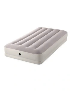 Intex Twin Dura-Beam Prestige Mid-Rise Airbed With USB150 Pump And Fiber