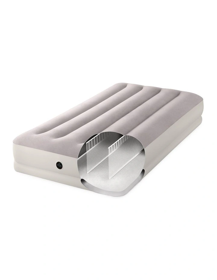 Intex Twin Dura-Beam Prestige Mid-Rise Airbed With USB150 Pump And Fiber image 2