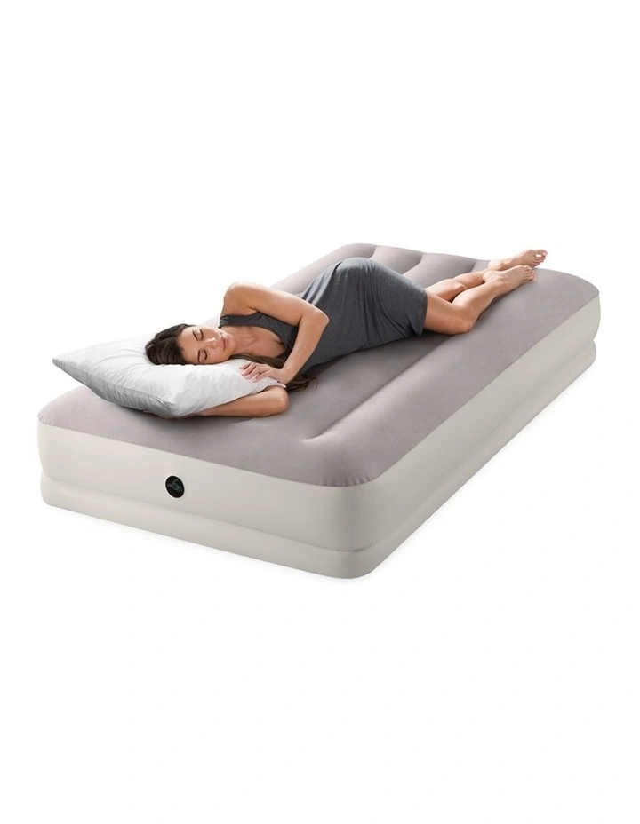 Intex Twin Dura-Beam Prestige Mid-Rise Airbed With USB150 Pump And Fiber image 3