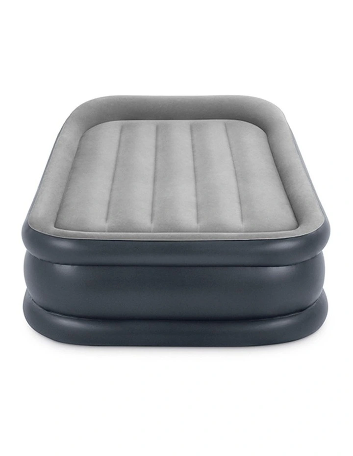 Intex Twin Deluxe Inflatable Airbed With Fiber-Tech Pillow Rest And Pump image 2