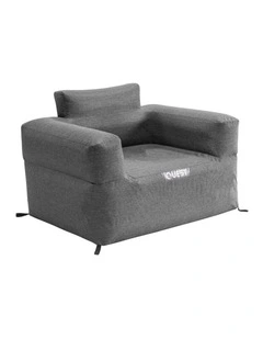 Quest Outdoors Air Sofa 1 Seater Inflatable Camping Chair Charcoal