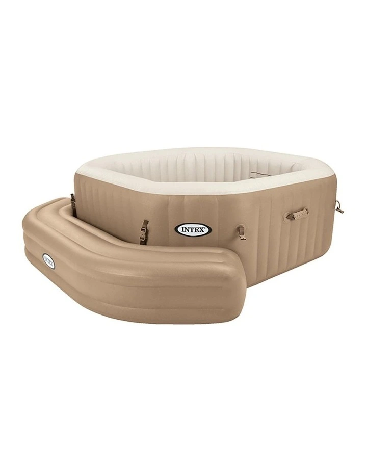 Intex Inflatable Octagon Bench Seat For PureSpa Spa Beige Accessory image 1