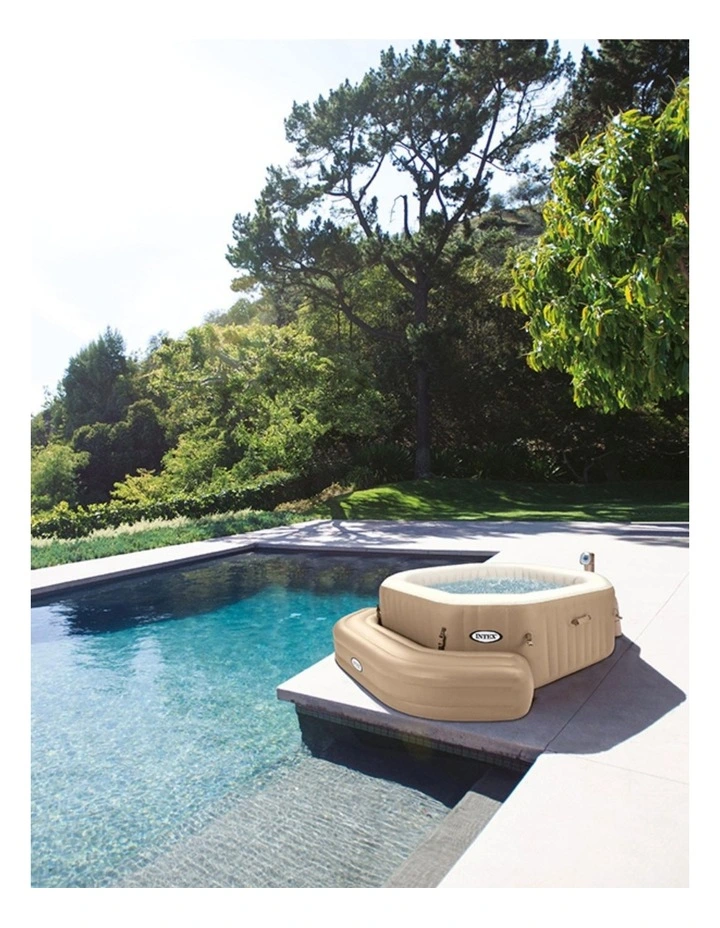 Intex Inflatable Octagon Bench Seat For PureSpa Spa Beige Accessory image 2
