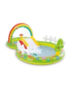 Intex Inflatable My Garden Play Centre Kids Water Slide Pool 2y  Colourful