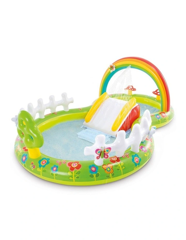 Intex Inflatable My Garden Play Centre Kids Water Slide Pool 2y Colourful image 2