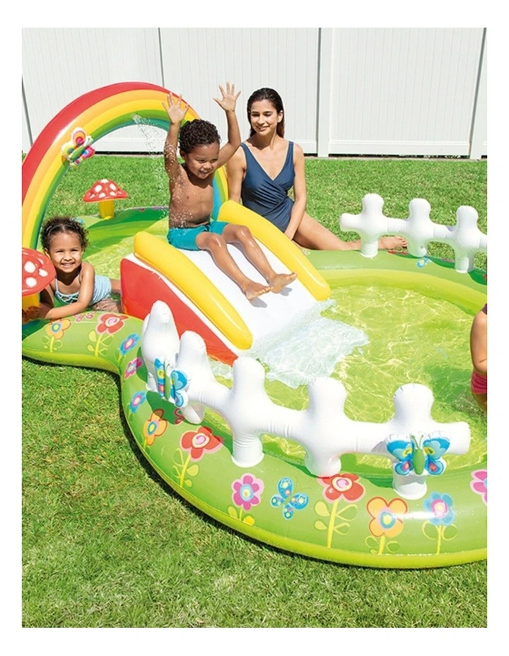 Intex Inflatable My Garden Play Centre Kids Water Slide Pool 2y Colourful image 3