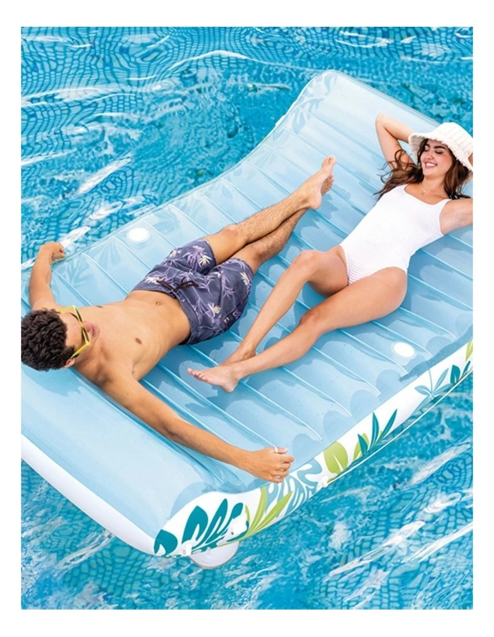 Intex Tropical Two Person Inflatable Canopy Pool Lounge With Cup Holders image 6