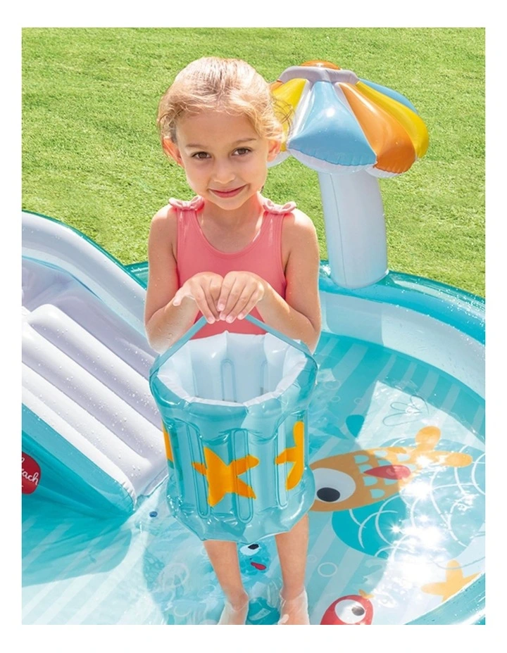 Intex Gator Play Centre Inflatable Kids Pool With Water Sprayer 2y  image 2