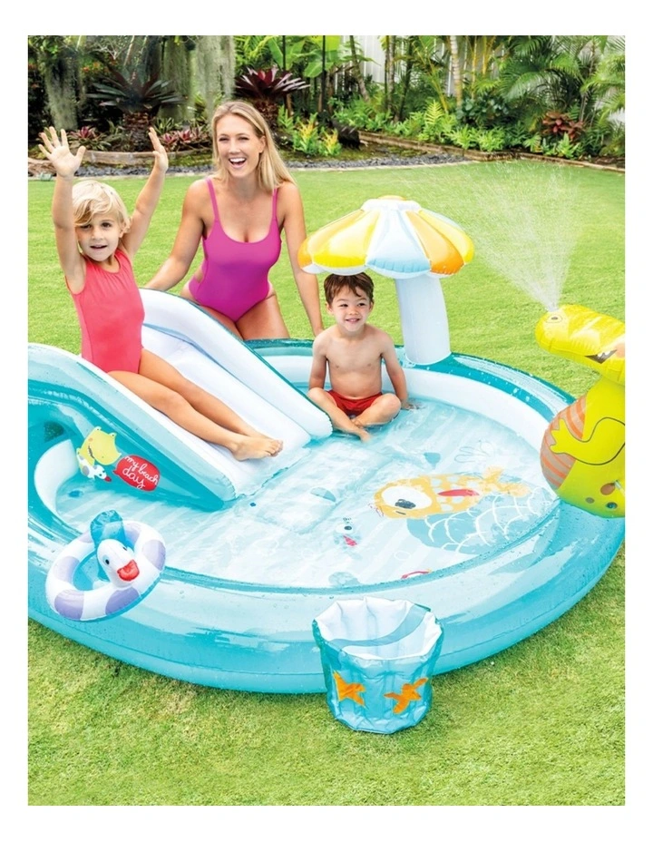 Intex Gator Play Centre Inflatable Kids Pool With Water Sprayer 2y  image 6