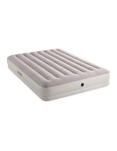 Intex Queen Dura-Beam Prestige Mid-Rise Airbed With USB150 Pump And Fiber