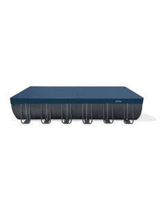 Intex Rectangular All-Season Deluxe Pool Cover Blue UV Resistant 7.32x3.66m