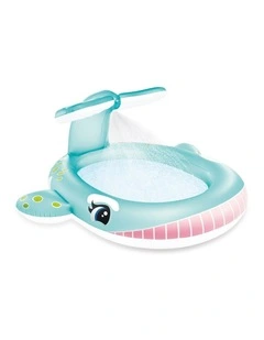 Intex Whale Spray Pool 2.01m x 1.96m Durable Vinyl Kids 2y  Water Play