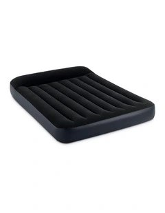 Intex Full Deluxe Inflatable Airbed With Fiber-Tech Pillow Rest And Pump
