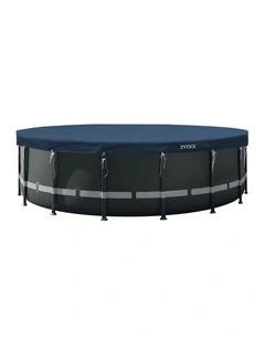 Intex Round All-Season Deluxe Pool Cover Blue UV Resistant 556cm Diameter