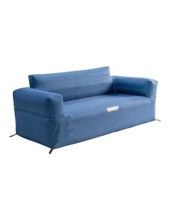 Quest Outdoors Air Inflatable Sofa 3 Seater Camping Furniture Blue