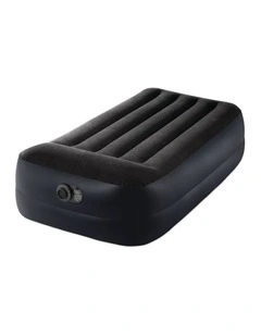 Intex Twin Pillow Rest Raised Airbed With Fiber-Tech And Internal Pump