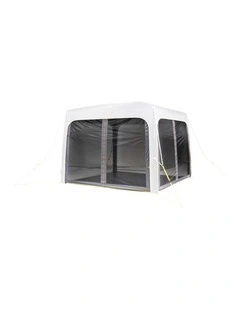 Quest 2-Mesh Wall Air Gazebo Kit Insect Proof Carry Bag White Black