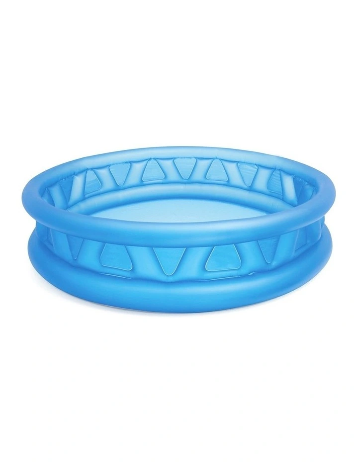 Intex Soft Side Kids Pool 1.88m x 46cm Blue 3 Chambers 3y image 1