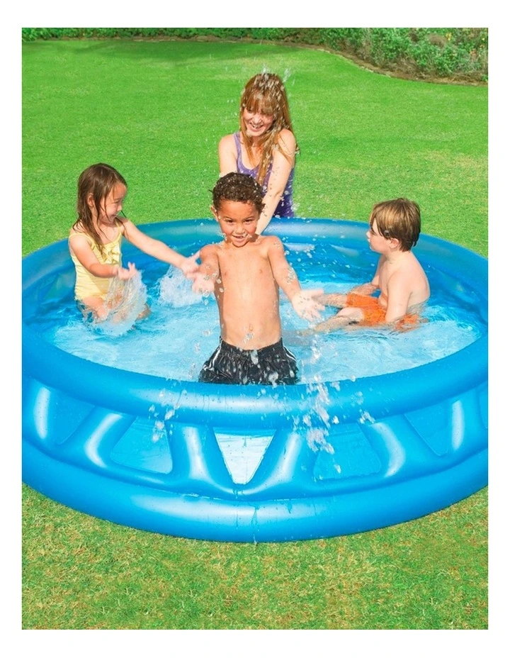 Intex Soft Side Kids Pool 1.88m x 46cm Blue 3 Chambers 3y image 2