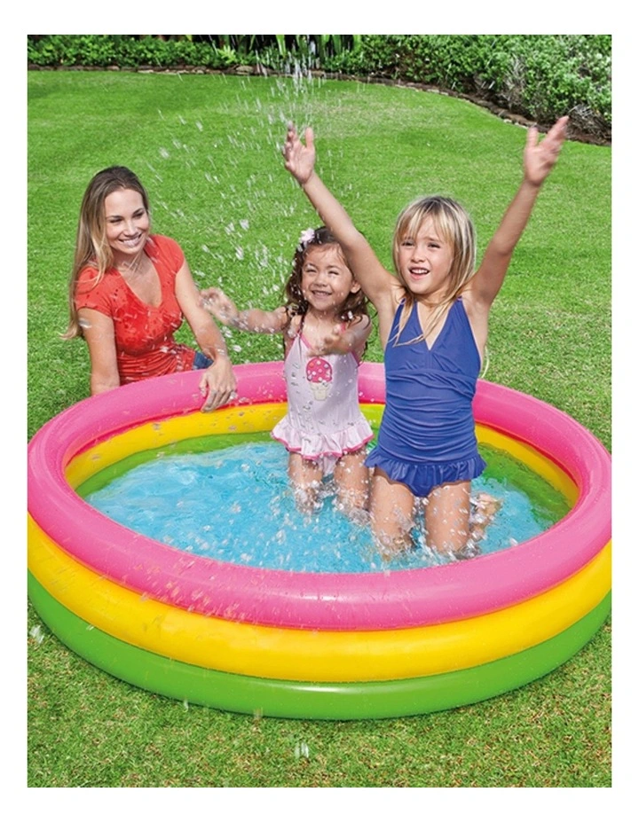 Intex Sunset Inflatable Glow Kiddie Pool 1.47m x 33cm Kids 2y image 2