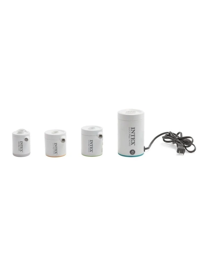 Intex Quickfill USB200R Tiny Air Pump White Rechargeable Battery LED Light image 2