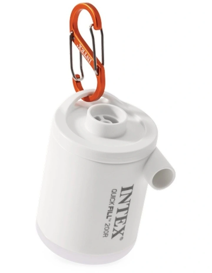 Intex Quickfill USB200R Tiny Air Pump White Rechargeable Battery LED Light image 7