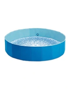 Intex Round Outdoor Pet Pool Foldable Portable Durable Fabric Blue 3y 