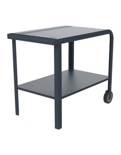 ZiiPa Vallone Outdoor Garden Trolley With Shelf For Pizza Oven Slate
