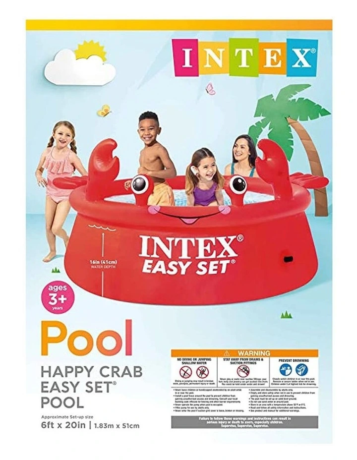 Intex Easy Set Happy Crab Inflatable Kids Pool 3y 1.83m x 51cm image 3