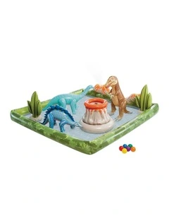 Intex Jurassic Adventure Inflatable Pool Play Center With Sprayer