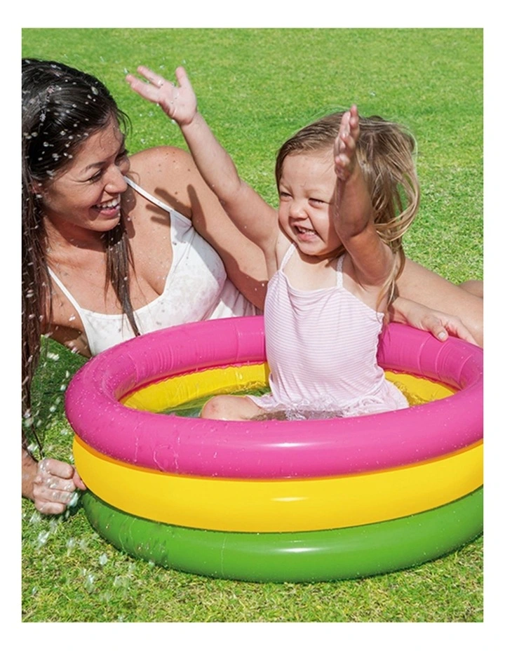 Intex Baby Pool Sunset Glow Inflatable Soft Floor Kids Fun 1-3y image 2