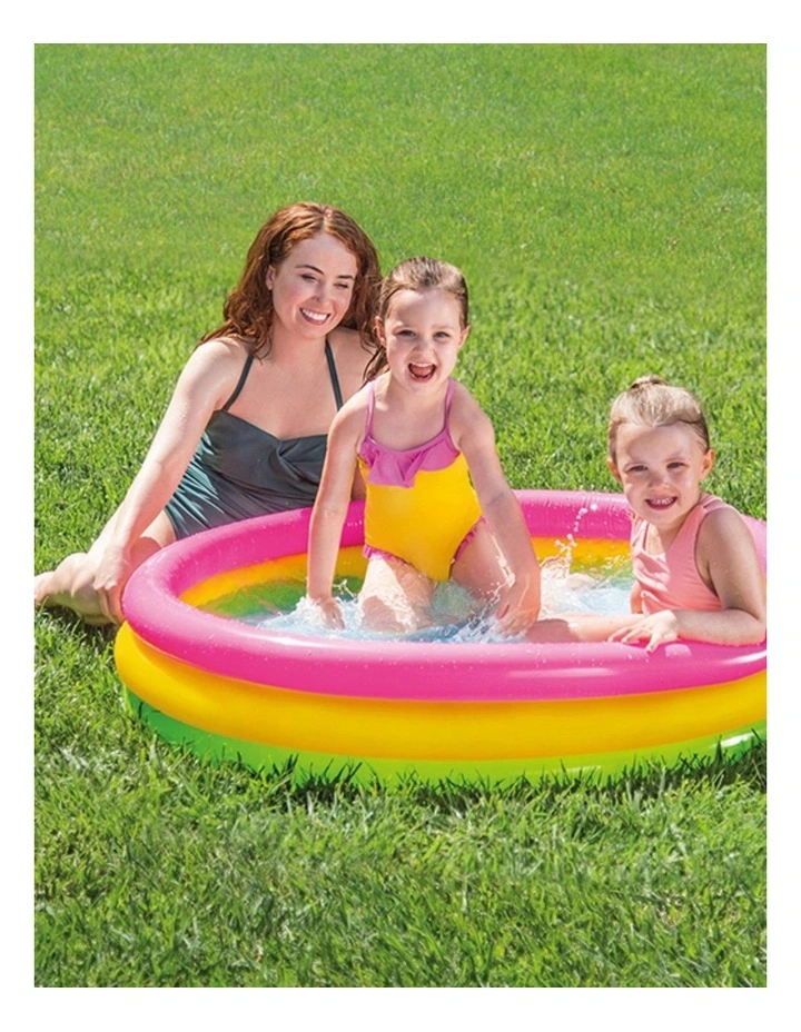 Intex Sunset Inflatable Glow Pool Kids 2y  1.14m Diameter 25cm Depth image 2
