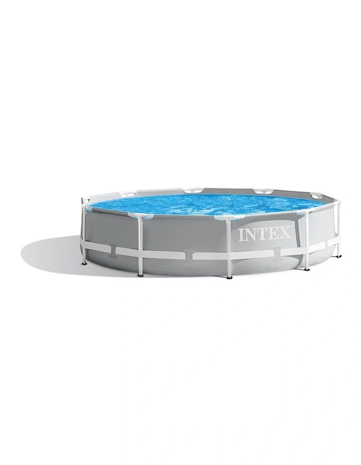 Intex Prism Frame Premium Above Ground Pool 3.05m Grey With Filter Pump image 1
