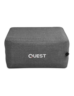Quest Outdoors Air Foot Stool Inflatable Water-Resistant Grey With Bag
