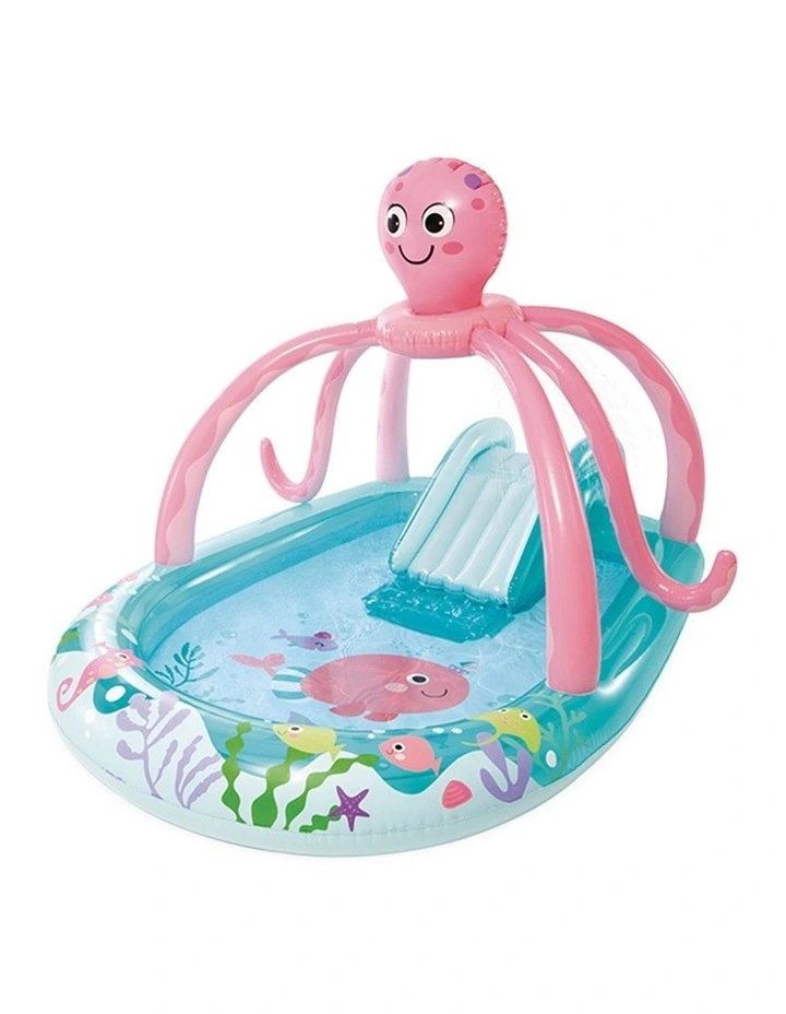 Intex Friendly Octopus Kids Inflatable Pool Play Center With Rings image 1