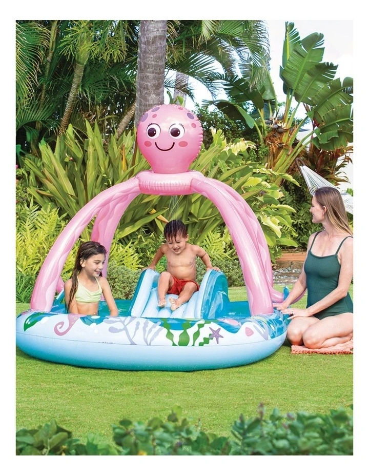 Intex Friendly Octopus Kids Inflatable Pool Play Center With Rings image 6
