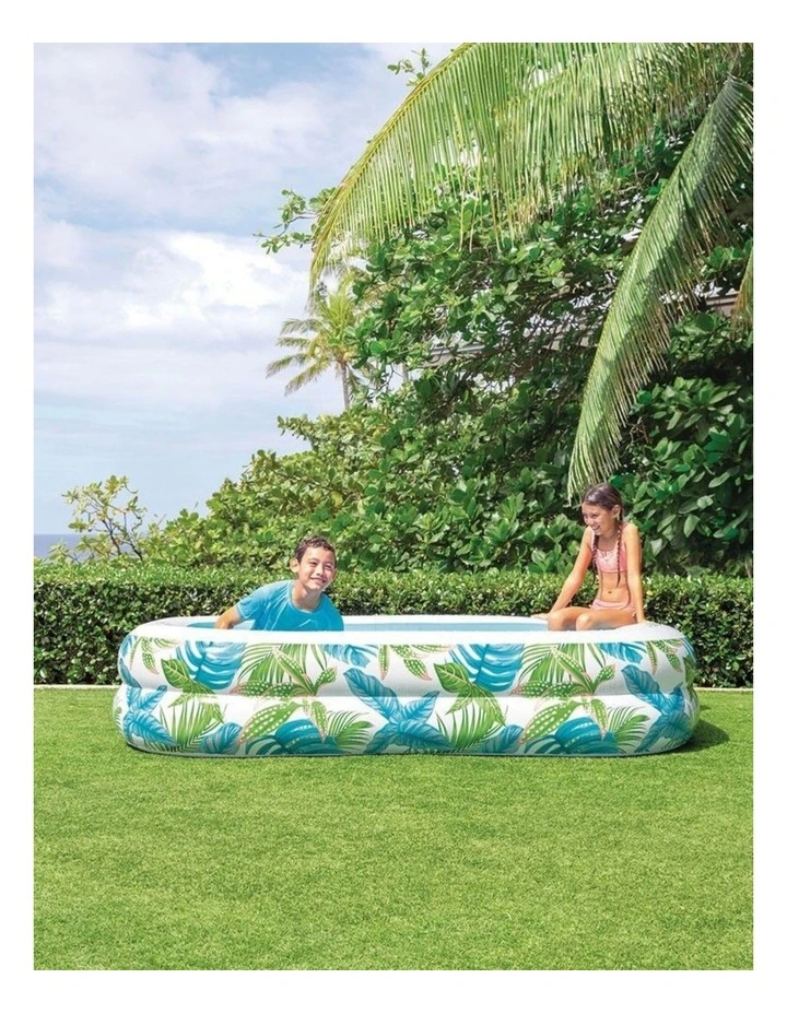 Intex Tropical Swim Center Inflatable Family Pool With Flora Pattern image 4