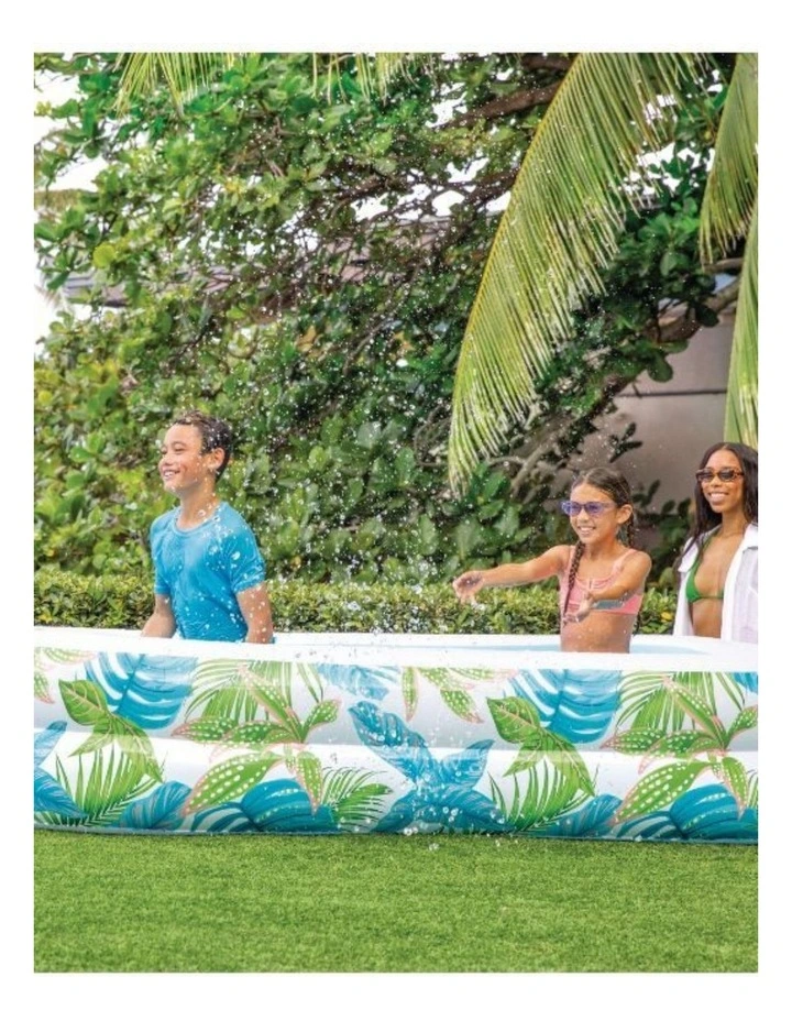 Intex Tropical Swim Center Inflatable Family Pool With Flora Pattern image 6