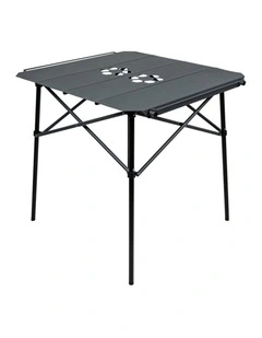 Quest Outdoors Vapour Square Slat Heat Resistant Camping Folding Table 70cm