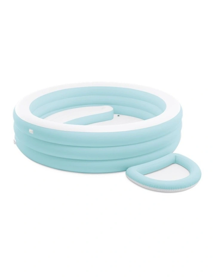 Intex Swim Center Canopy Lounge Inflatable Pool Cyan With UPF 50 Shade Kids 3y image 3