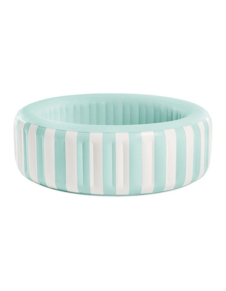 Intex Inflatable Pool Coastal Luxe Striped Design Cyan Kids 3y image 1