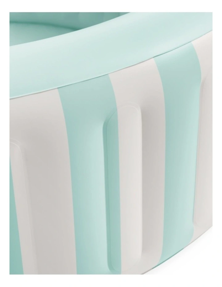 Intex Inflatable Pool Coastal Luxe Striped Design Cyan Kids 3y image 3