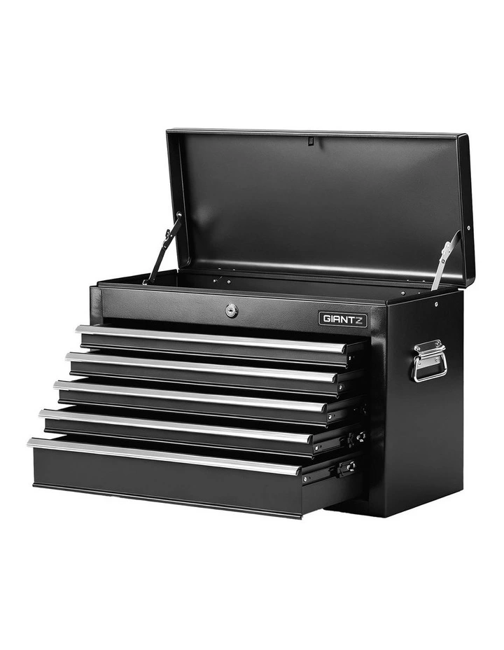 GIANTZ 5 Drawer Tool Chest Box Cabinet Lockable Garage Storage Organiser Black image 1