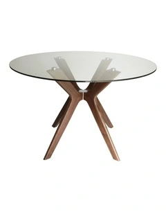 SK Designer Living | Doreen Collection | Round Glass Dining Table | 120cm