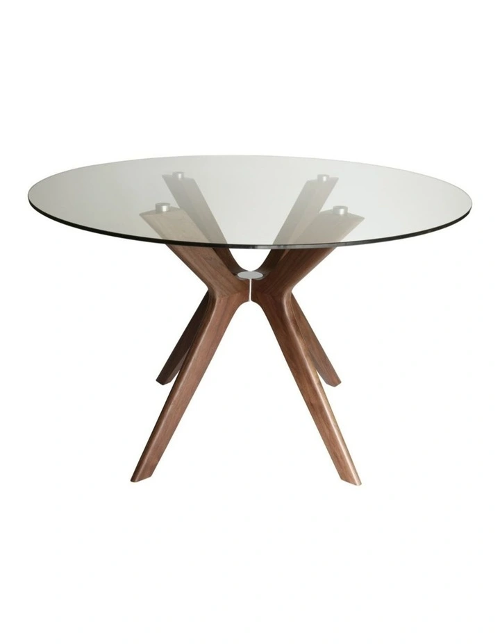 SK Designer Living | Doreen Collection | Round Glass Dining Table | 120cm image 1