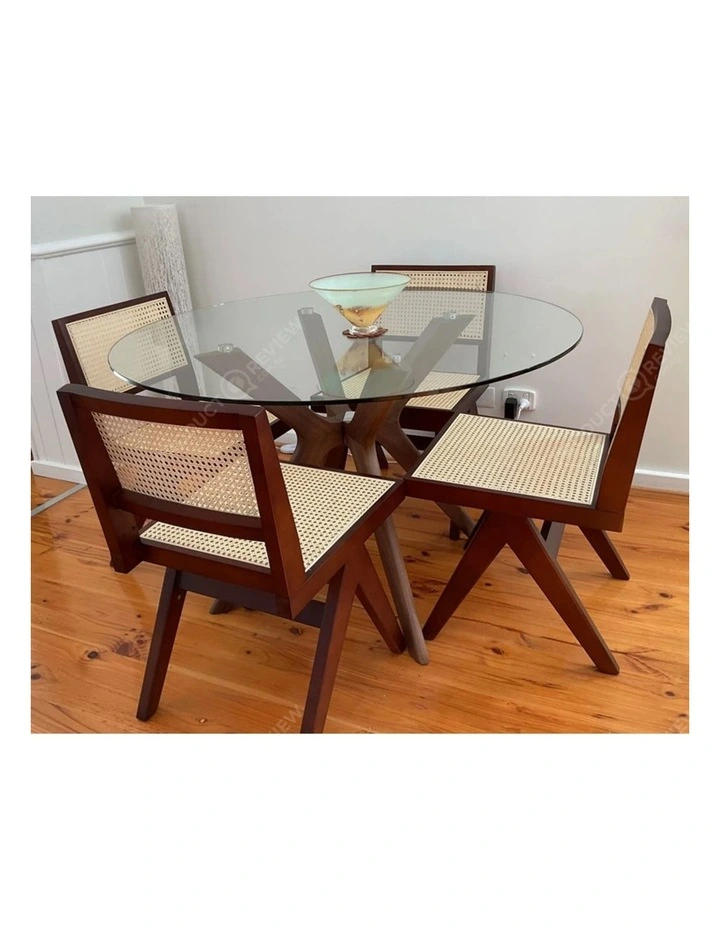 SK Designer Living | Doreen Collection | Round Glass Dining Table | 120cm image 2