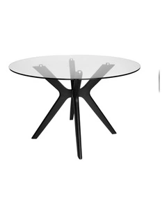SK Designer Living | Doreen Collection | Round Glass Dining Table | 120cm