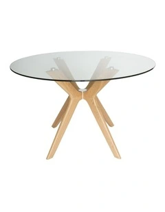 Doreen Collection Round Glass Dining Table 120cm
